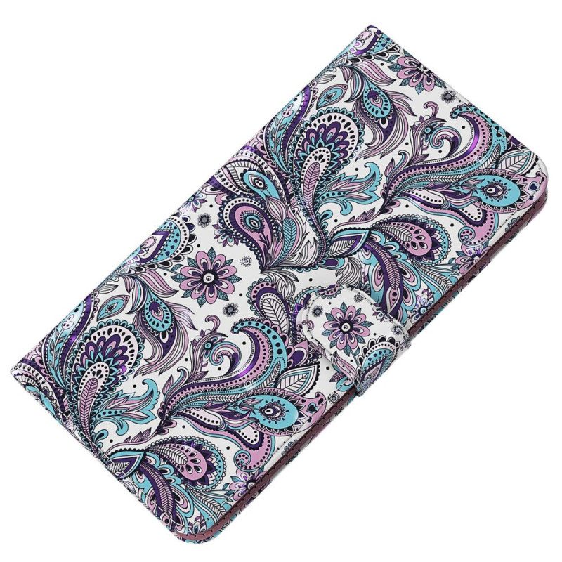 Lederhüllen Für Oppo A54 5G / A74 5G Paisley