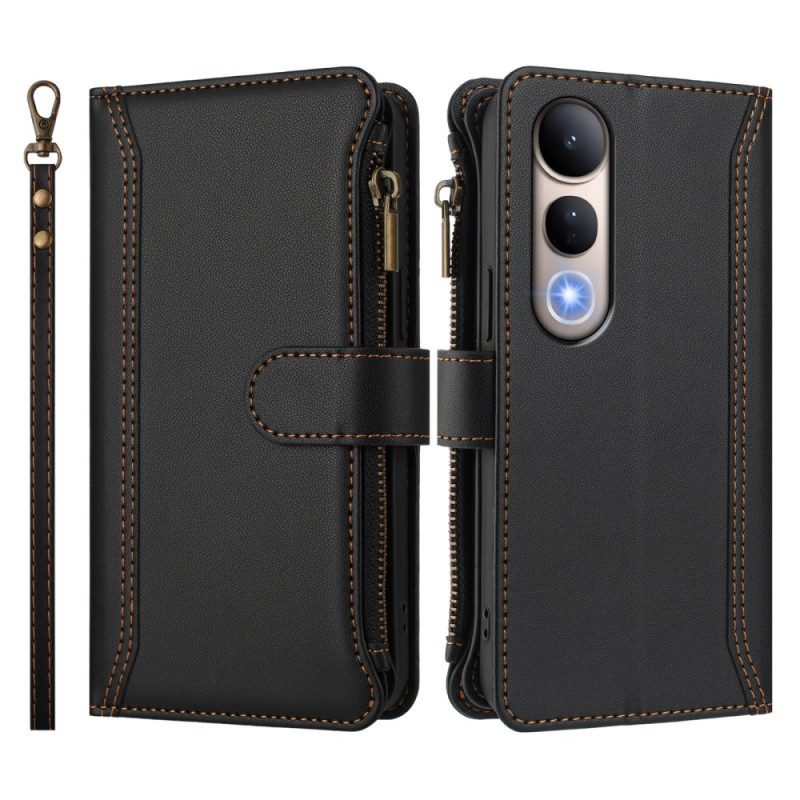 Lederhüllen Für Vivo V50 Lite 5g Geldbörse Mit 9 Kartenfächern