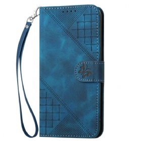 Lederhüllen Vivo V50 Lite 5g Geometrisches Riemendesign