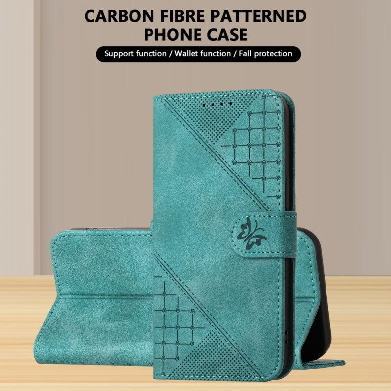 Lederhüllen Vivo V50 Lite 5g Geometrisches Riemendesign