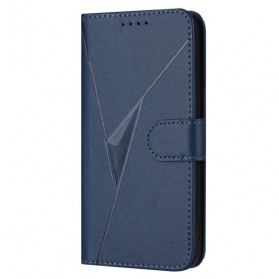 Lederhüllen Vivo V50 Lite 5g Handyhülle Dreiecksmuster