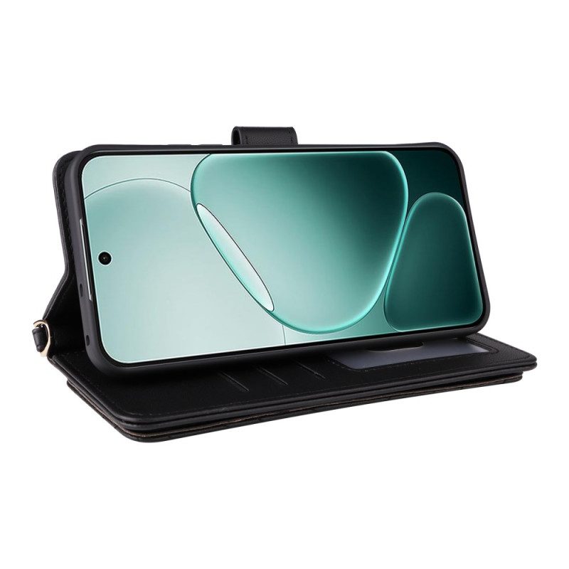 Lederhüllen Vivo V50 Lite 5g Handyhülle Gesteppt Mit Schultergurt Und Trageband