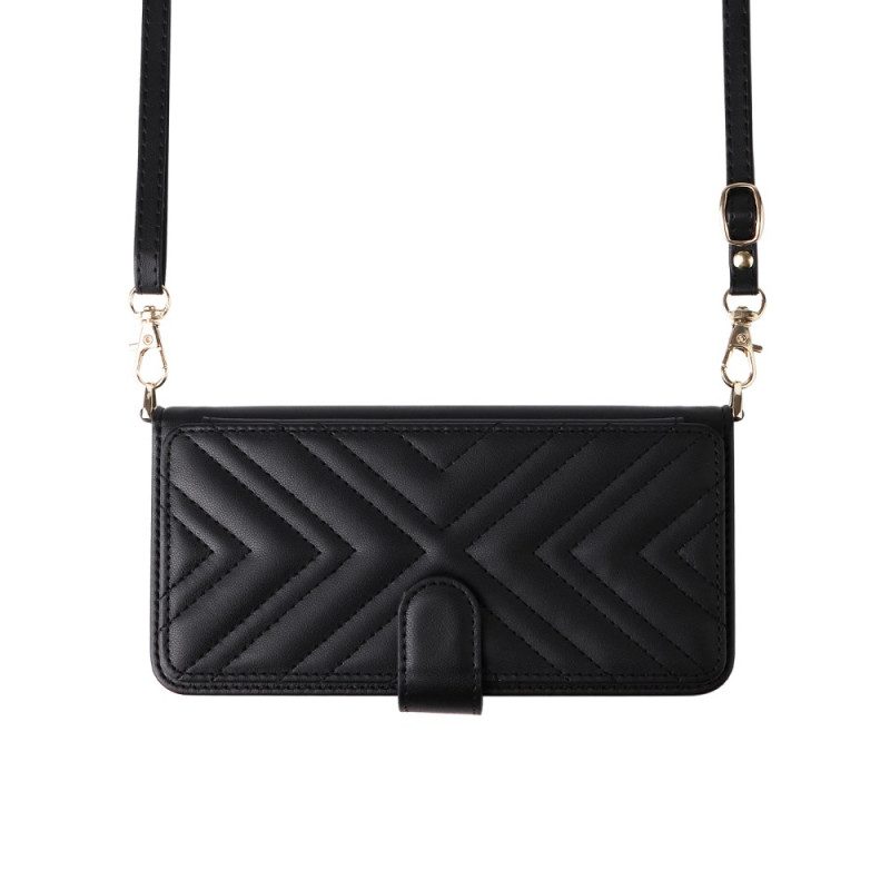 Lederhüllen Vivo V50 Lite 5g Handyhülle Gesteppt Mit Schultergurt Und Trageband