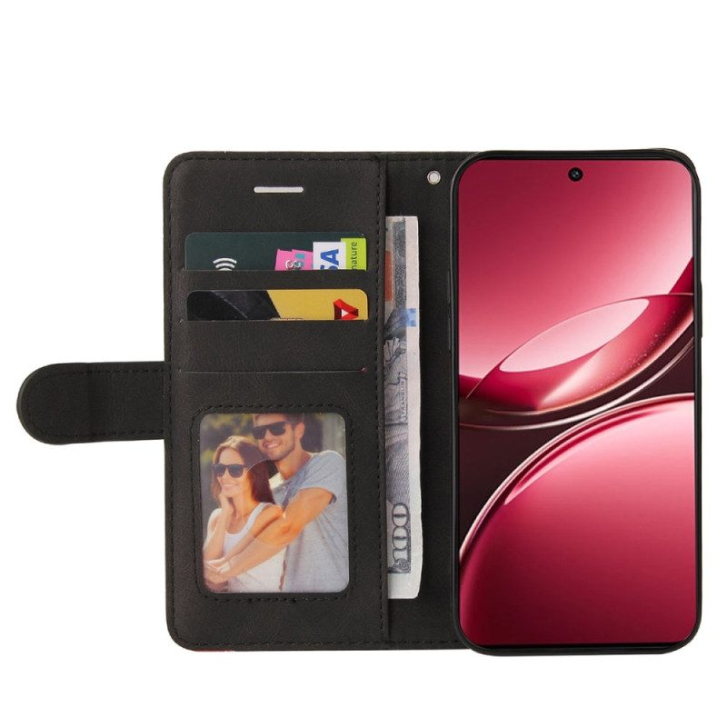 Lederhüllen Vivo V50 Lite 5g Handyhülle Zweifarbiges Wellenmuster