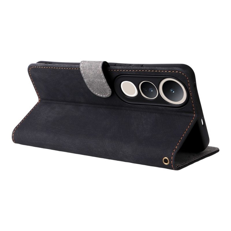 Lederhüllen Vivo V50 Lite 5g Rfid-schutz Mit Trageschlaufe