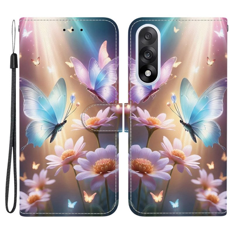 Case Für Oneplus Nord 5 Schmetterling Mit Blütenmuster