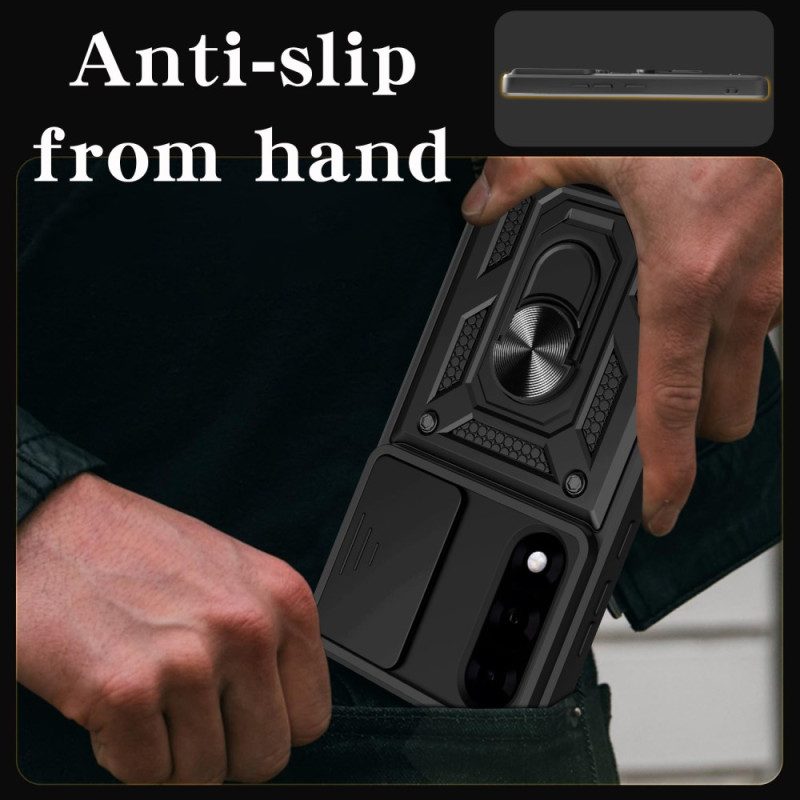 Hülle Oneplus Nord 5 Schiebebare Kameraabdeckung Und Ständer