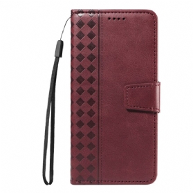 Lederhüllen Für Oneplus Nord 5 Rautenbordüre