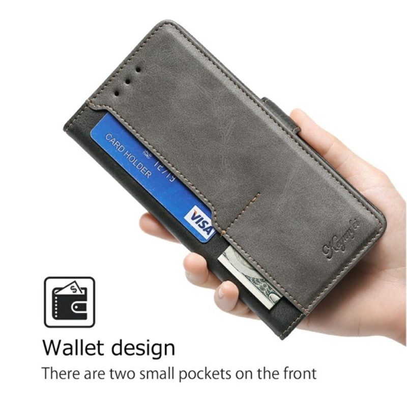 Lederhüllen Für Oneplus Nord 5 Zweifarbig