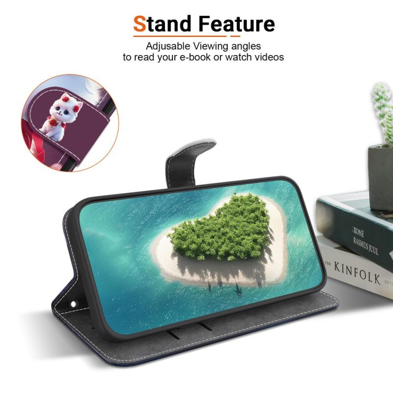 Lederhüllen Oneplus Nord 5 Handyhülle Blumenkätzchen