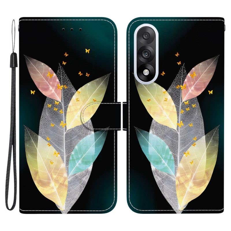 Lederhüllen Oneplus Nord 5 Handyhülle Bunte Federn