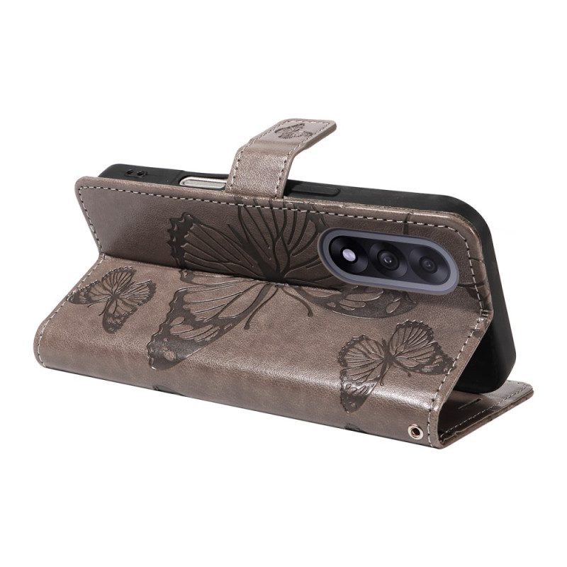 Lederhüllen Oneplus Nord 5 Handyhülle Groß Schmetterlinge
