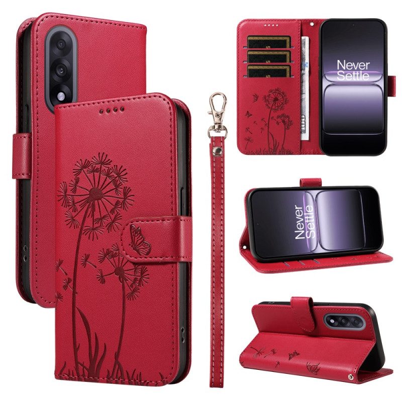 Lederhüllen Oneplus Nord 5 Handyhülle Löwenzahn Mit Riemen