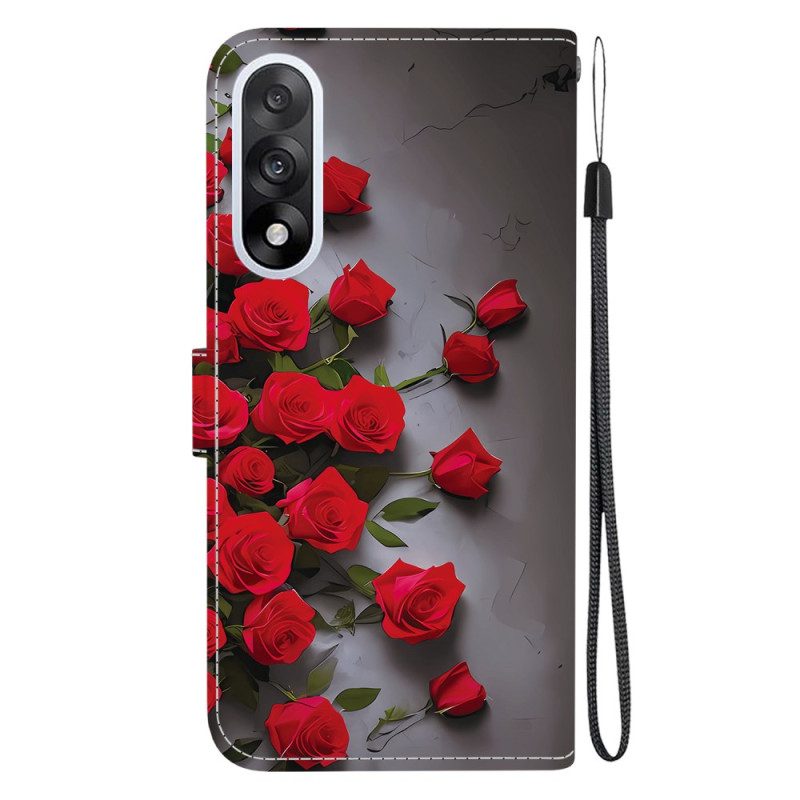 Lederhüllen Oneplus Nord 5 Handyhülle Rote Rosen