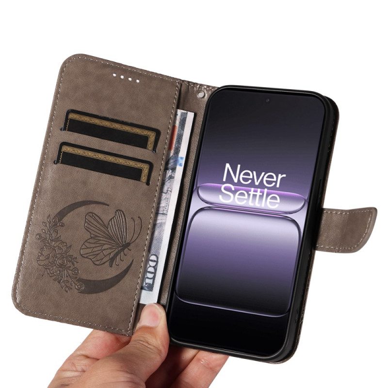 Lederhüllen Oneplus Nord 5 Handyhülle Schmetterlingsdesign
