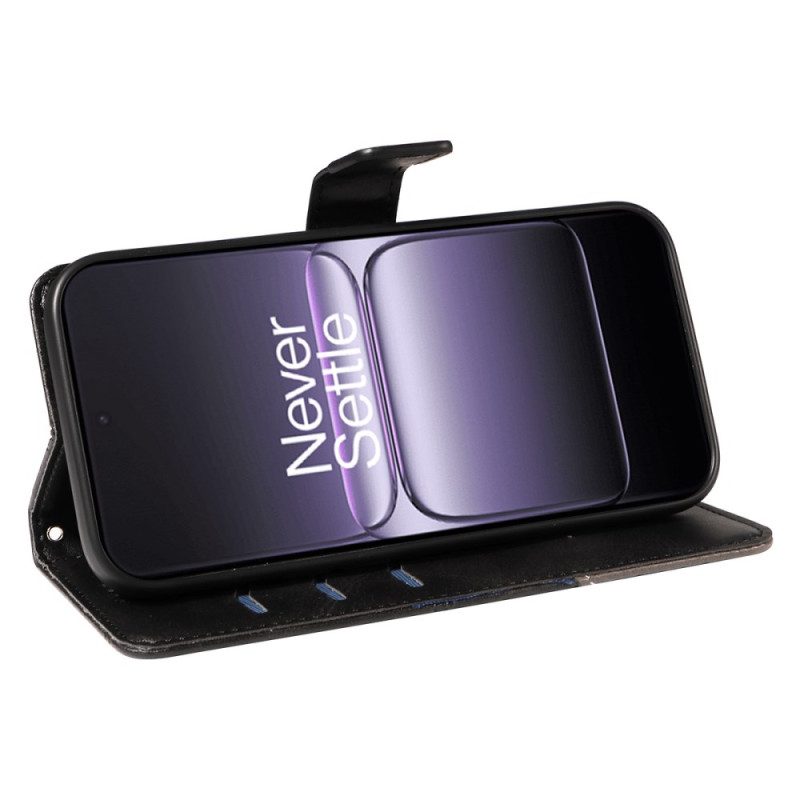 Lederhüllen Oneplus Nord 5 Handyhülle Zweifarbiges Geometrisches Muster