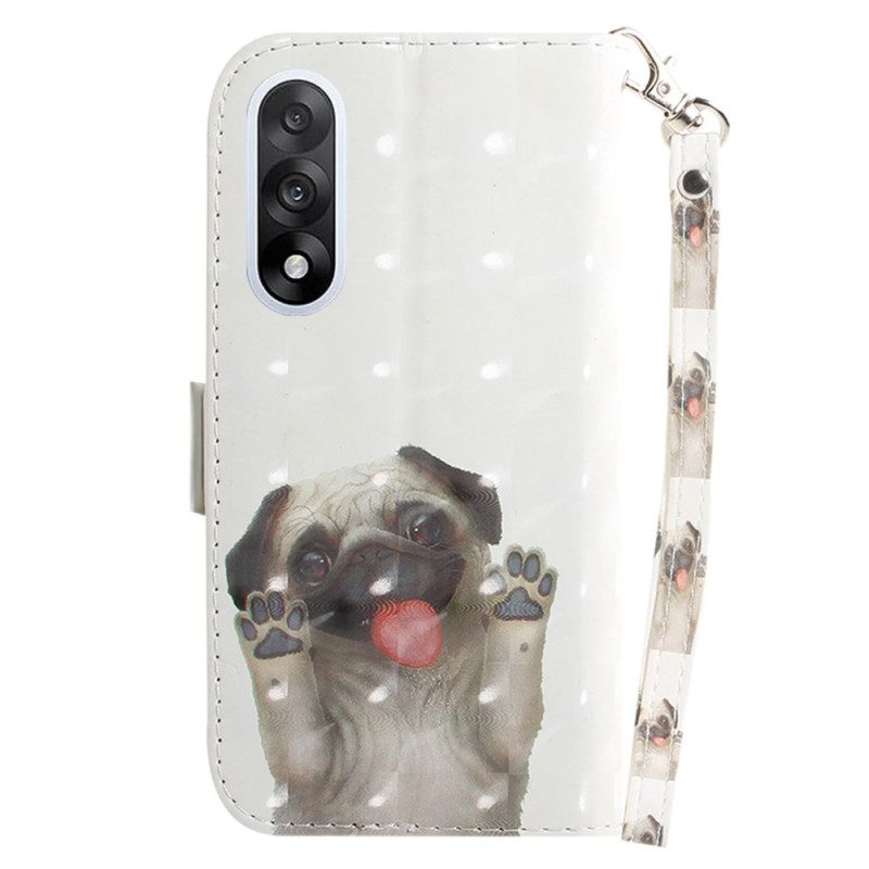 Lederhüllen Oneplus Nord 5 Riemchen-mops