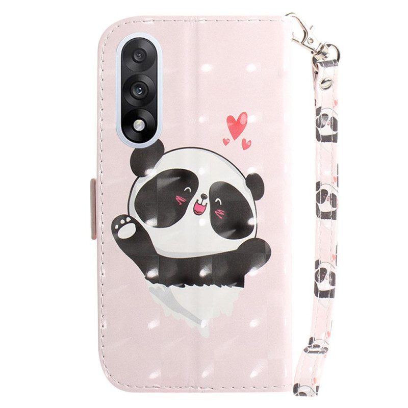 Lederhüllen Oneplus Nord 5 Riemchen-panda-liebe