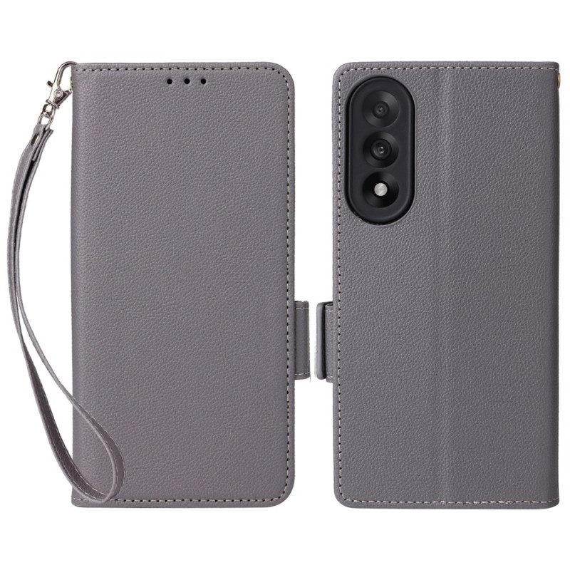 Lederhüllen Oneplus Nord 5 Strukturiert Mit Riemen