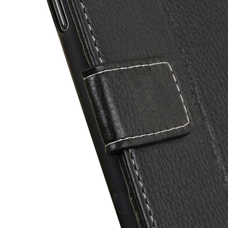Lederhüllen Für OnePlus Nord Freiliegende Litschi-nähte