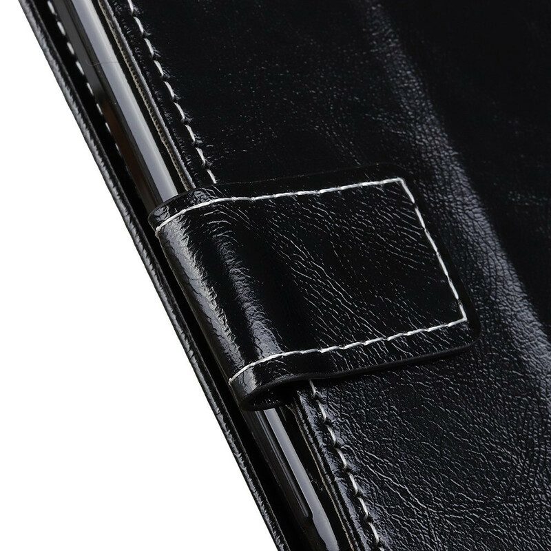 Lederhüllen Für OnePlus Nord Glänzende Und Freiliegende Nähte