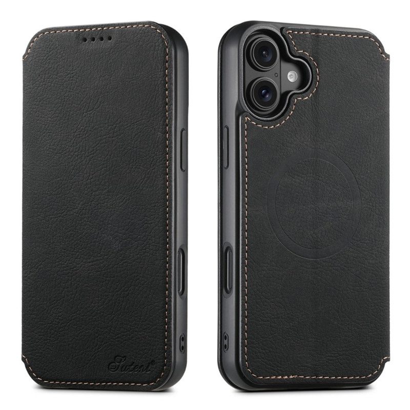 Flip Case Für iPhone 17 Magsafe-kompatibles Leder