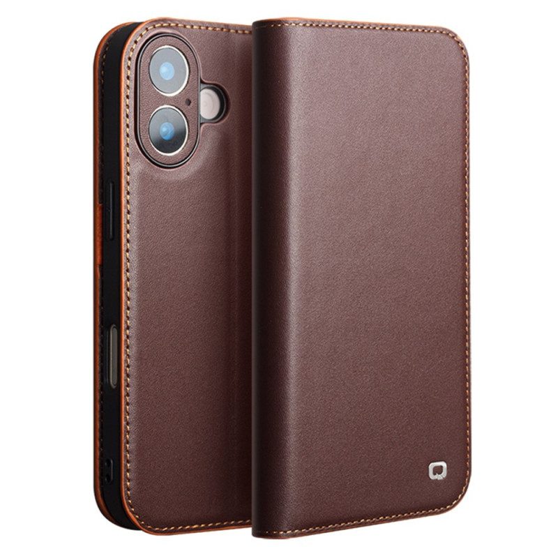 Flip Case Für iPhone 17 Qialino Leder