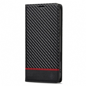 Flip Case iPhone 17 Handyhülle Carbonfaser Lc.imeeke