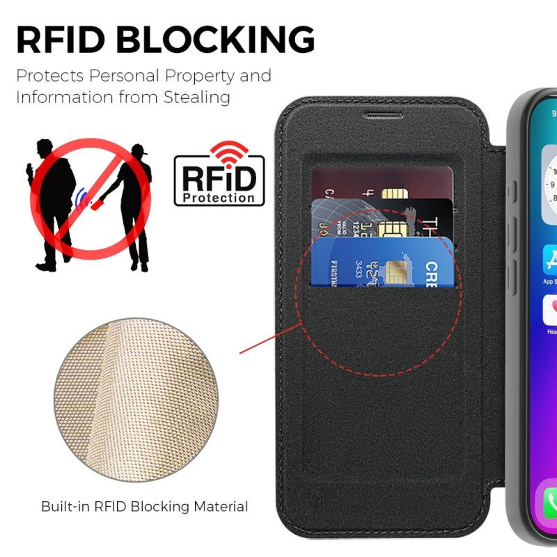 Flip Case iPhone 17 Magsafe-kompatibel Gesteppt