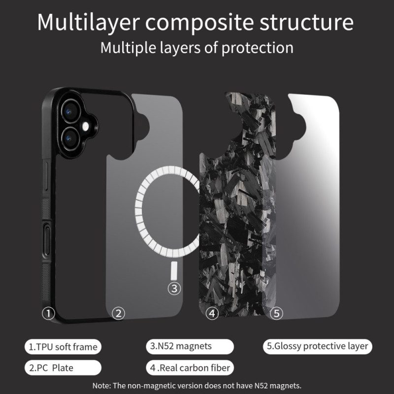 Hülle Für iPhone 17 Magsafe Aus Geschmiedeter Aramidfaser