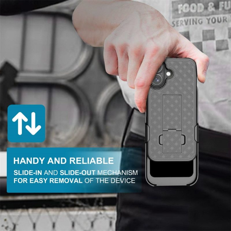 Hülle iPhone 17 Ausziehbar Mit Ständer Und Clip