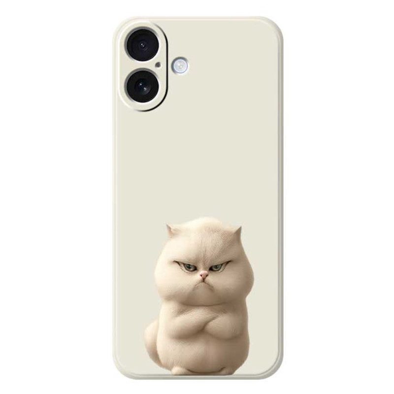 Hülle iPhone 17 Handyhülle Flüssigsilikon Wütende Katze