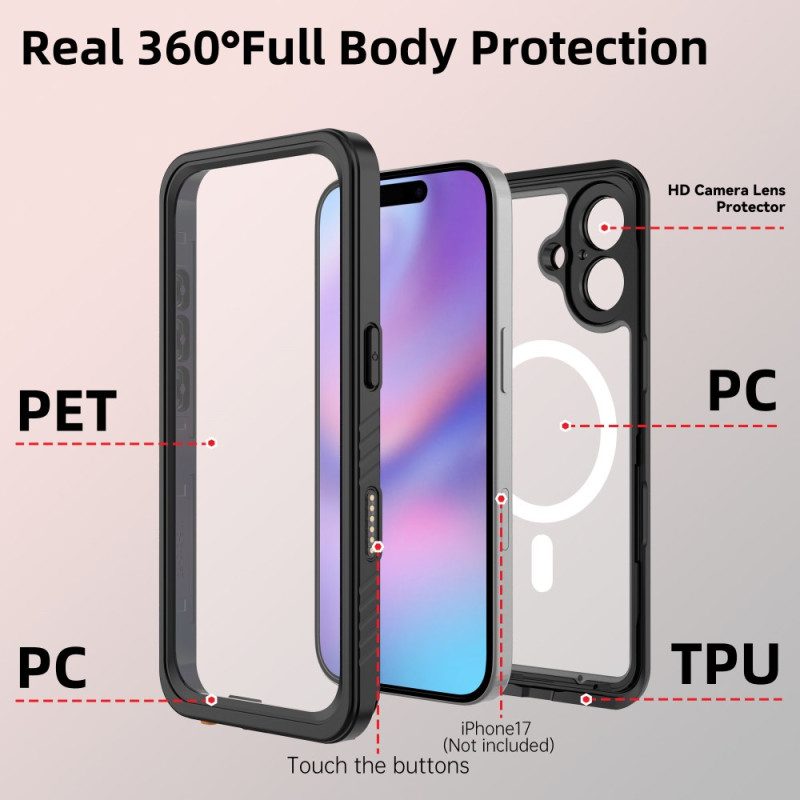 Hülle iPhone 17 Handyhülle Kompatibel Mit Magsafe Waterproof Fs/fm Serie Redpepper