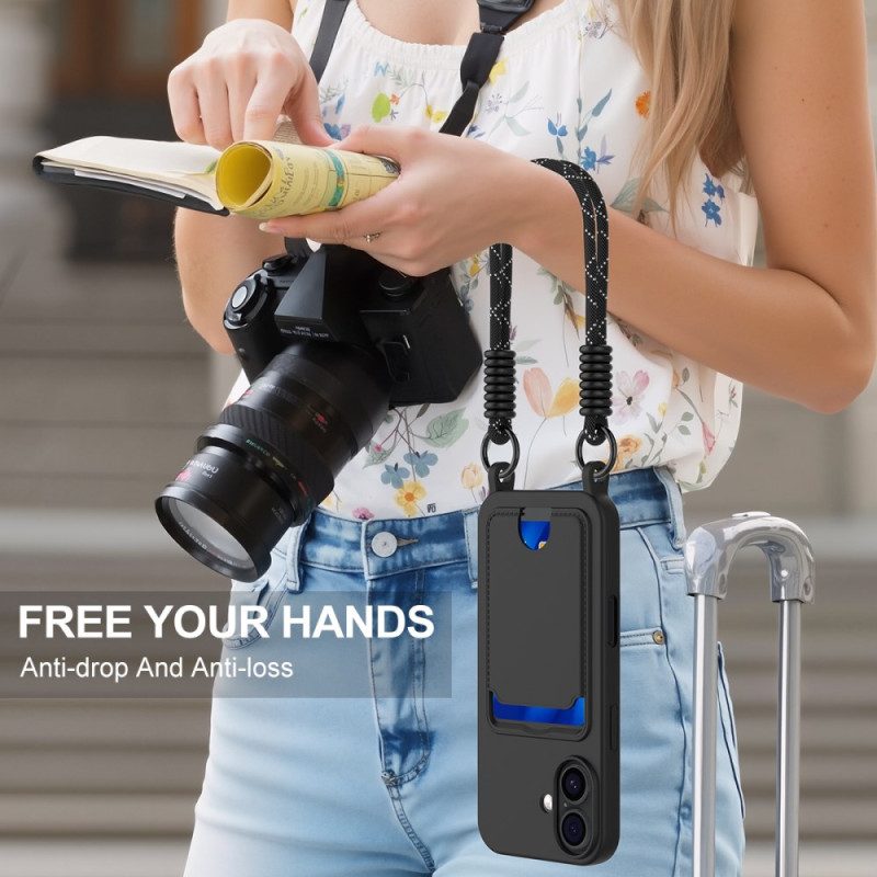 Hülle iPhone 17 Kartenhalter Mit Lanyard