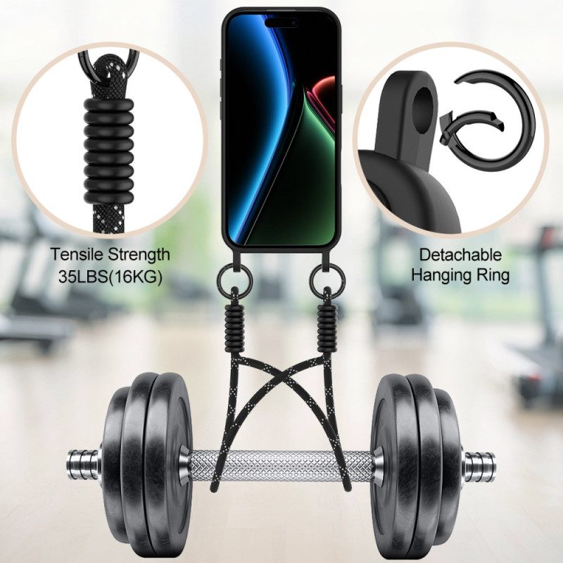 Hülle iPhone 17 Kartenhalter Mit Lanyard