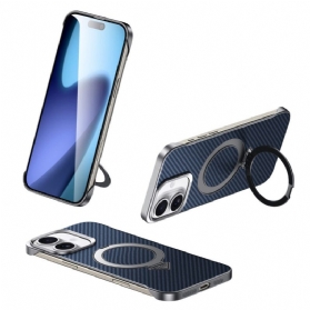 Hülle iPhone 17 Kompatibel Mit Magsafe Lederoptik Mit Ständer