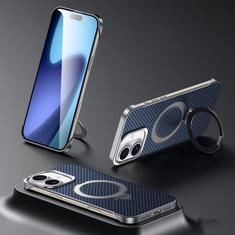 Hülle iPhone 17 Kompatibel Mit Magsafe Lederoptik Mit Ständer