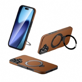 Hülle iPhone 17 Magsafe Kompatibel Mit Leder Und Ständer