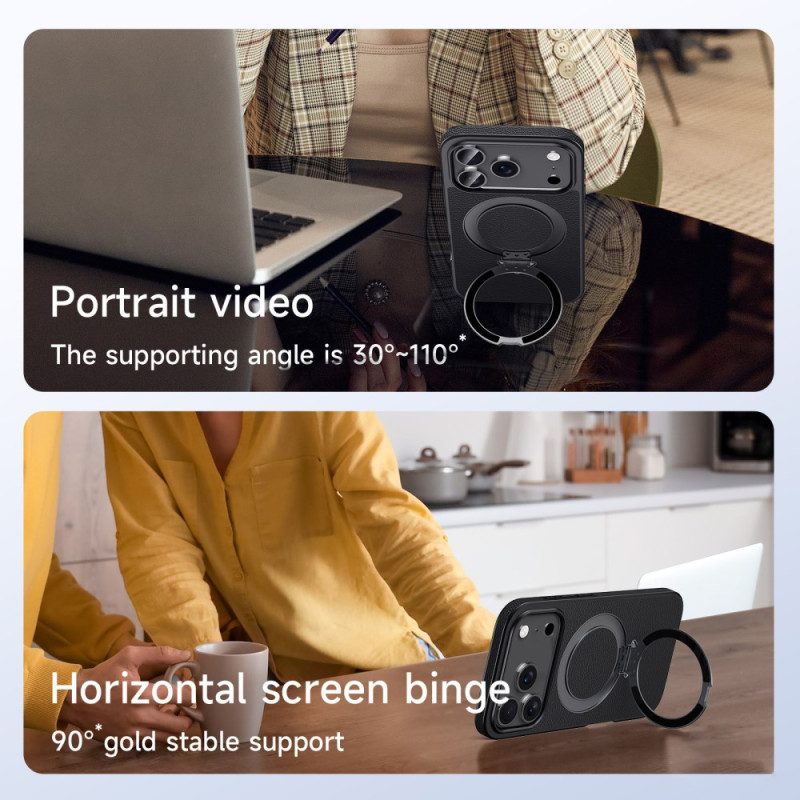 Hülle iPhone 17 Magsafe Kompatibel Mit Leder Und Ständer