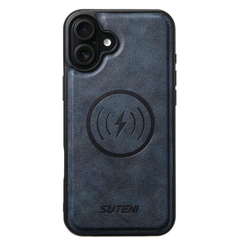 Lederhüllen iPhone 17 Handyhülle Magsafe Zweifarbiges Strukturiertes Leder