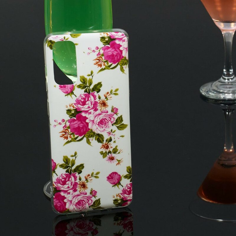 Hülle Für Samsung Galaxy S20 Fluoreszierende Freiheitsblumen