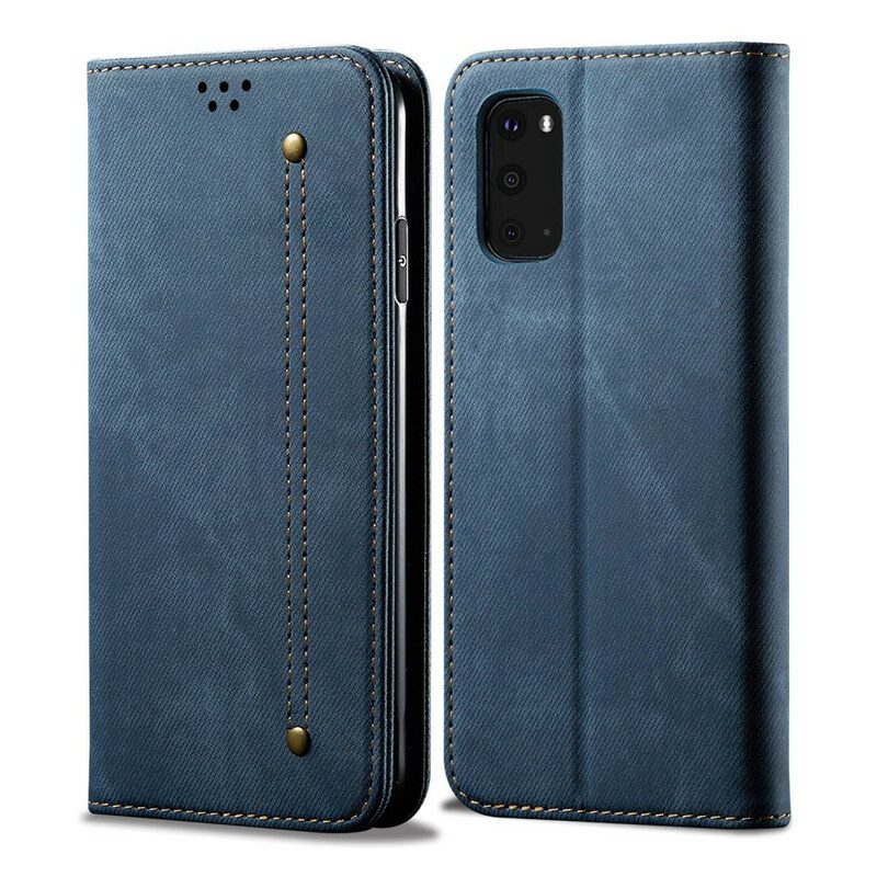 Schutzhülle Für Samsung Galaxy S20 Flip Case Denim-stoff