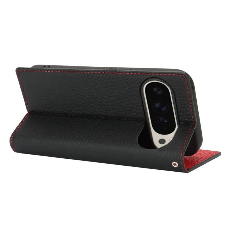 Flip Case Für Google Pixel 10 Pro Xl Leder Mit Riemen