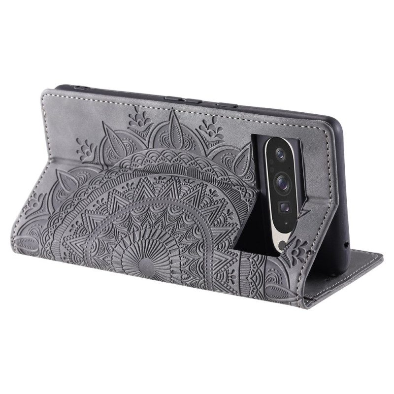 Flip Case Google Pixel 10 Pro Xl Handyhülle Mandala-wildlederoptik