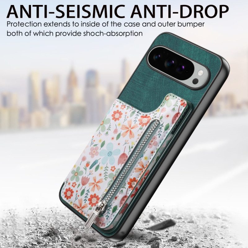 Hülle Google Pixel 10 Pro Xl Geldbörse Mit Blumenmuster