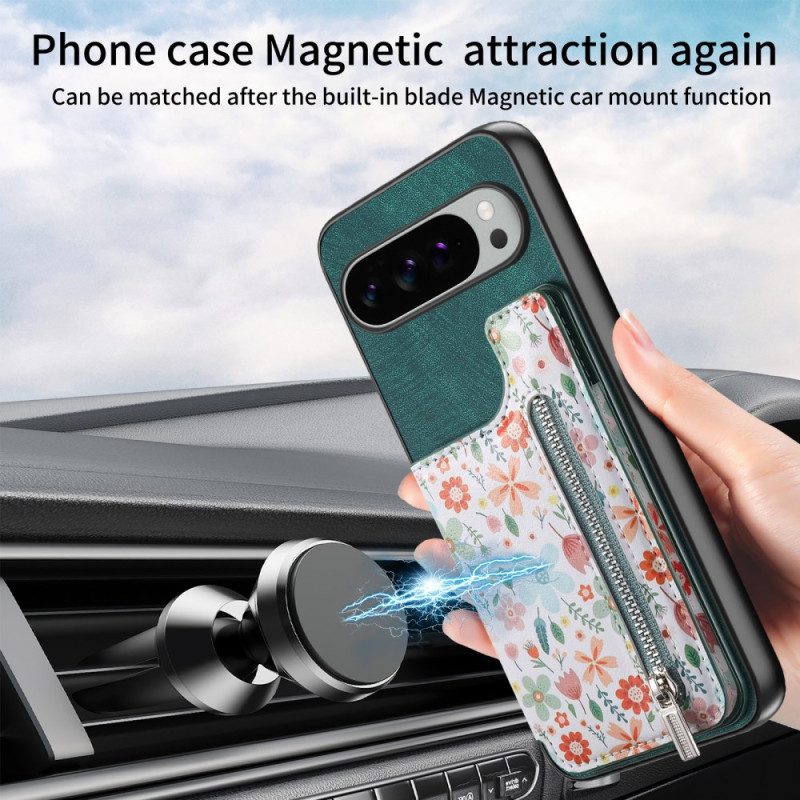 Hülle Google Pixel 10 Pro Xl Geldbörse Mit Blumenmuster