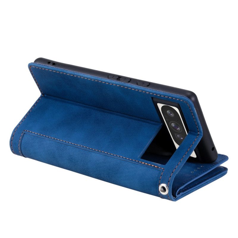 Lederhüllen Google Pixel 10 Pro Xl Geldbörse Mit 9 Kartenfächern Und Reißverschluss