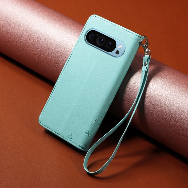 Lederhüllen Google Pixel 10 Pro Xl Handyhülle Rfid-schutz Und Hunde-muster