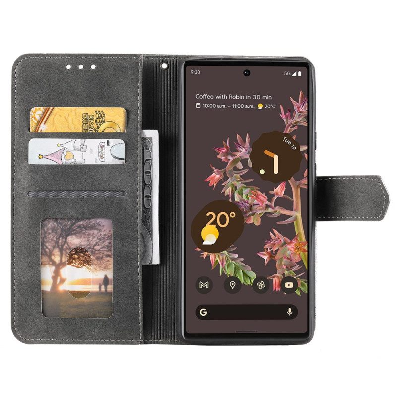 Lederhüllen Google Pixel 10 Pro Xl Handyhülle Zweifarbig Mit Riemen
