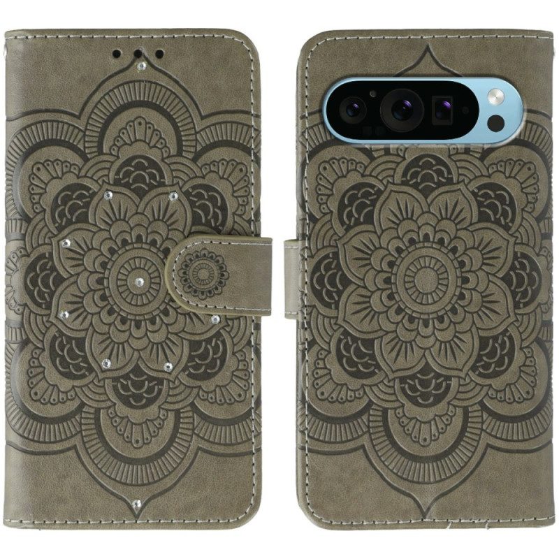 Lederhüllen Google Pixel 10 Pro Xl Strass-mandala